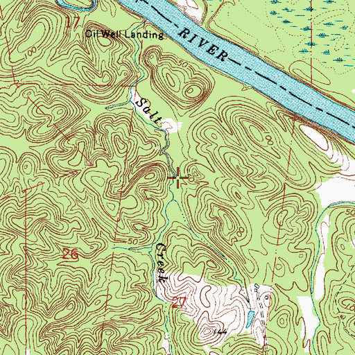 Topographic Map of Bowling Dam, AL