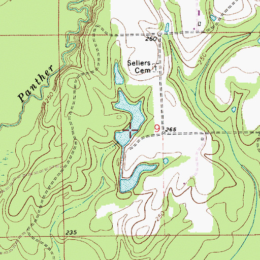 Topographic Map of Lake Alexander, AL