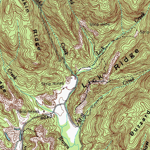 Topographic Map of Rattlesnake Creek, TN