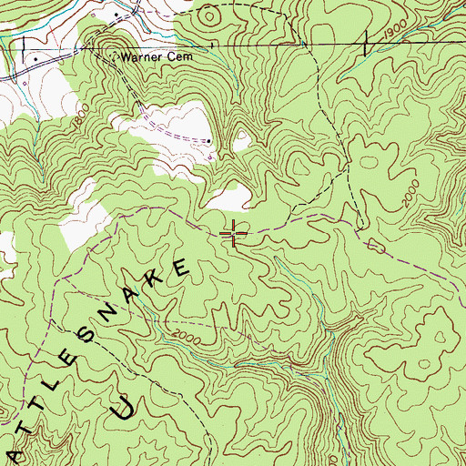 Topographic Map of Rattlesnake Ridge, TN