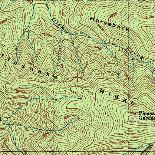 Topographic Map of Rattlesnake Ridge, TN