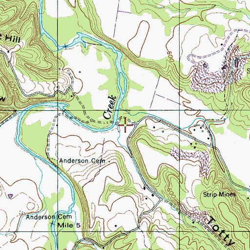 Topographic Map of Rawleigh Chapel, TN