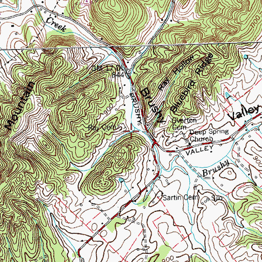 Topographic Map of Ray Cemetery, TN