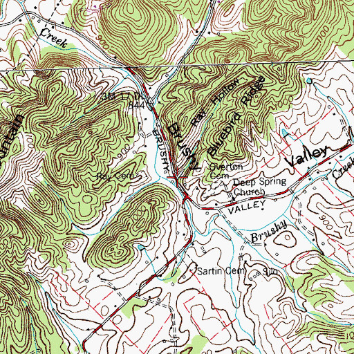 Topographic Map of Ray Hollow, TN
