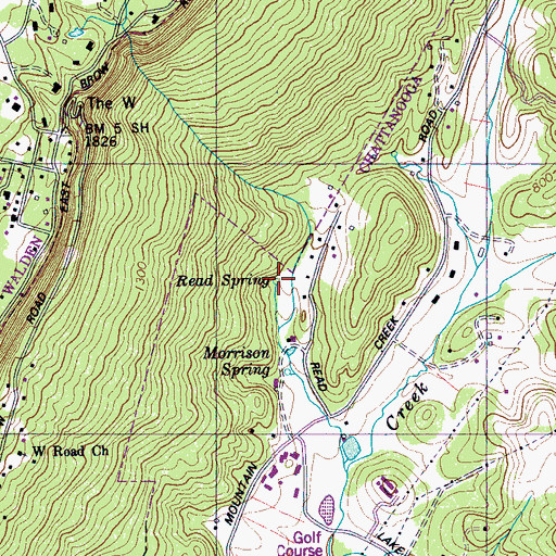 Topographic Map of Read Spring, TN