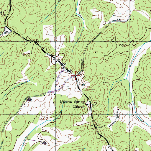 Topographic Map of Reagan, TN