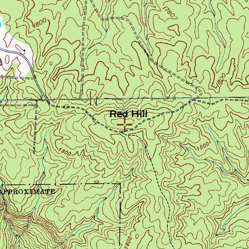 Topographic Map of Red Hill, TN