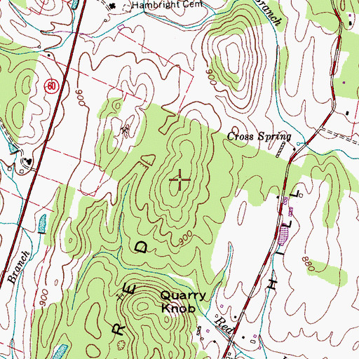 Topographic Map of Red Hills, TN