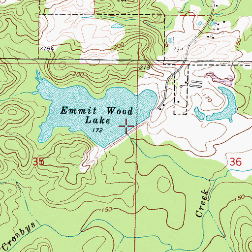 Topographic Map of Washington County Public Lake Dam, AL