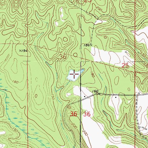 Topographic Map of W D Harrigan and Eunice Woods Lake, AL