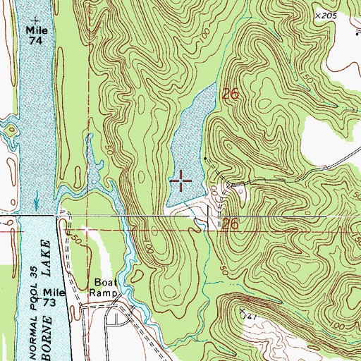 Topographic Map of Williams Lake Dam, AL