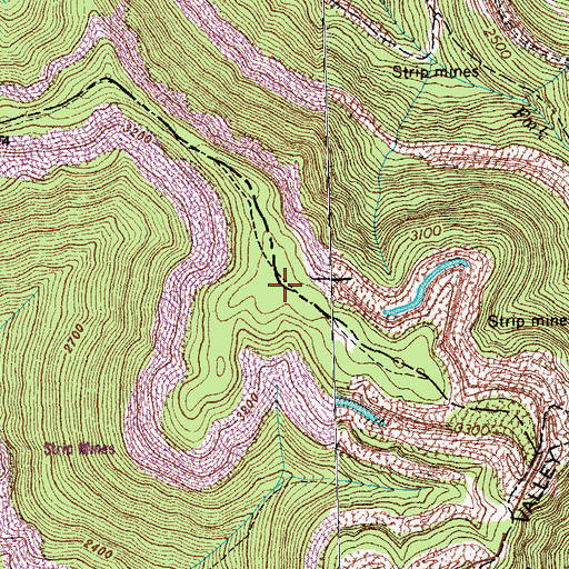 Topographic Map of Redoak Mountain, TN