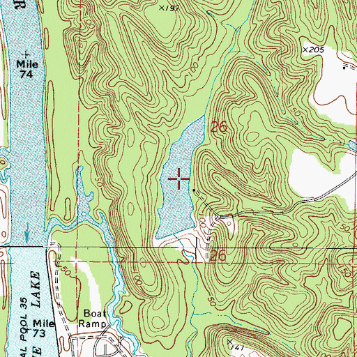 Topographic Map of Williams Lake, AL
