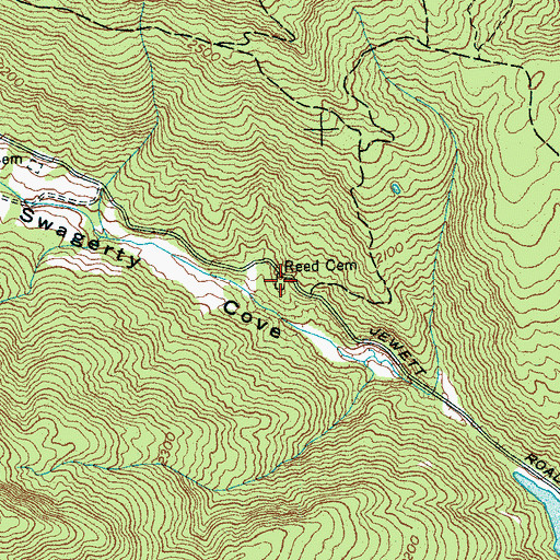 Topographic Map of Reed Cemetery, TN