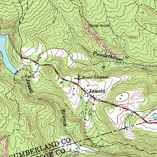 Topographic Map of Reed Chapel, TN