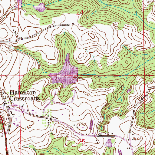 Topographic Map of Harris Lake Dam, AL