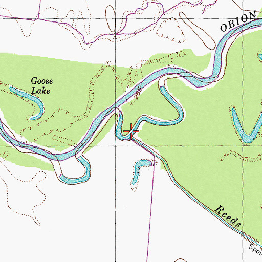 Topographic Map of Reeds Creek, TN