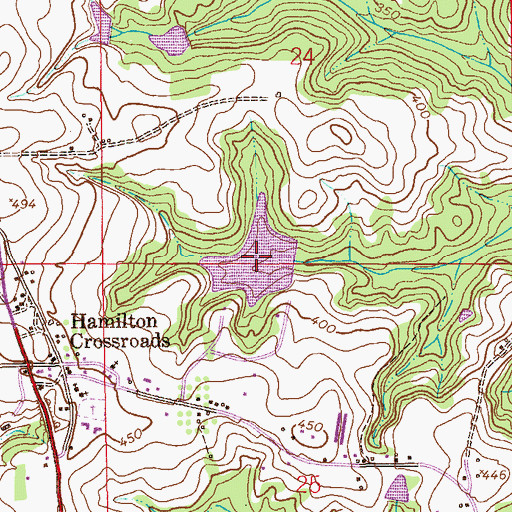 Topographic Map of Harris Lake, AL