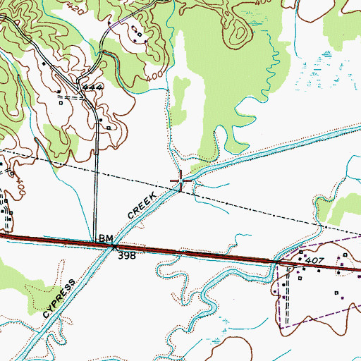 Topographic Map of Reedy Branch, TN
