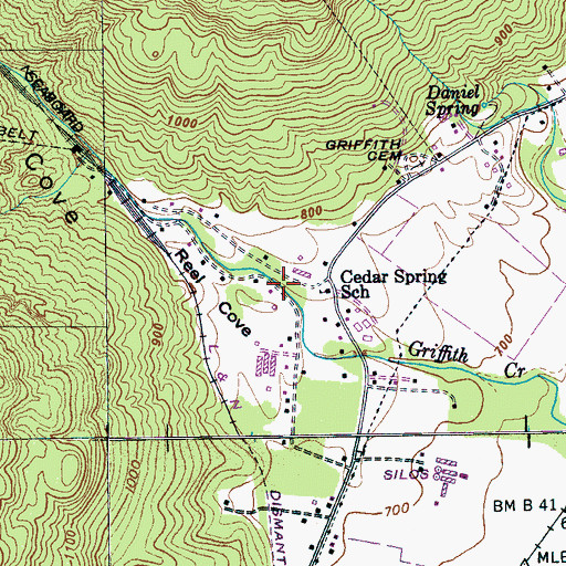 Topographic Map of Reel Cove, TN