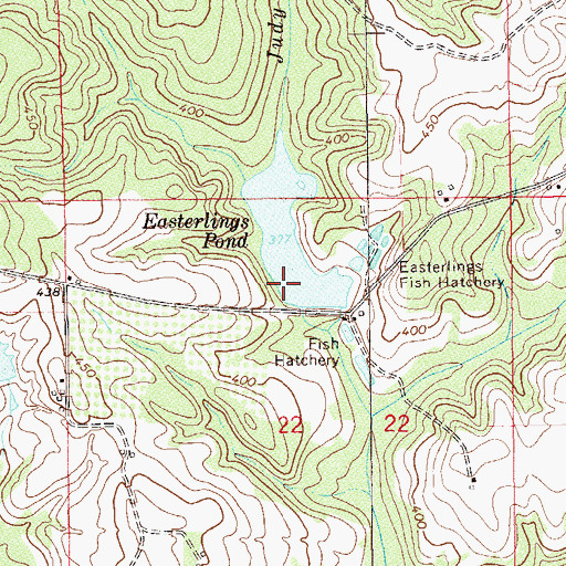 Topographic Map of Easterling Mill Pond Dam, AL