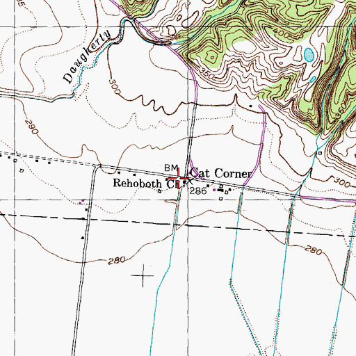 Topographic Map of Rehoboth Church, TN