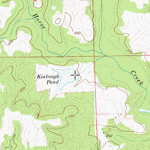 Topographic Map of Keelough Pond Dam, AL