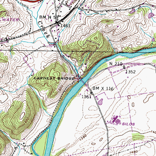 Topographic Map of Rheatown Creek, TN