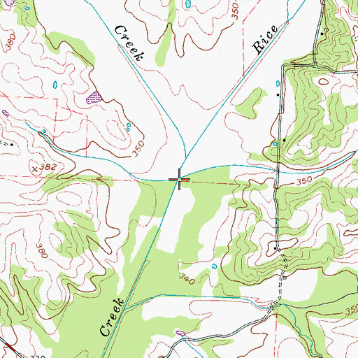 Topographic Map of Rice Branch, TN