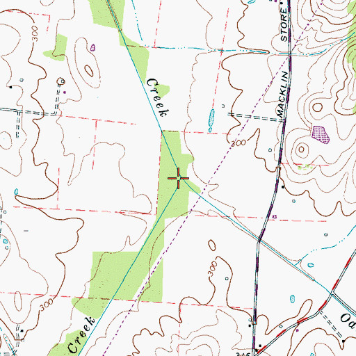 Topographic Map of Rice Creek, TN