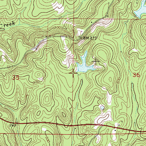Topographic Map of Burge Lake Dam, AL