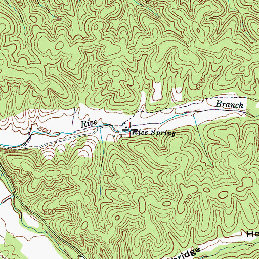 Topographic Map of Rice Spring, TN