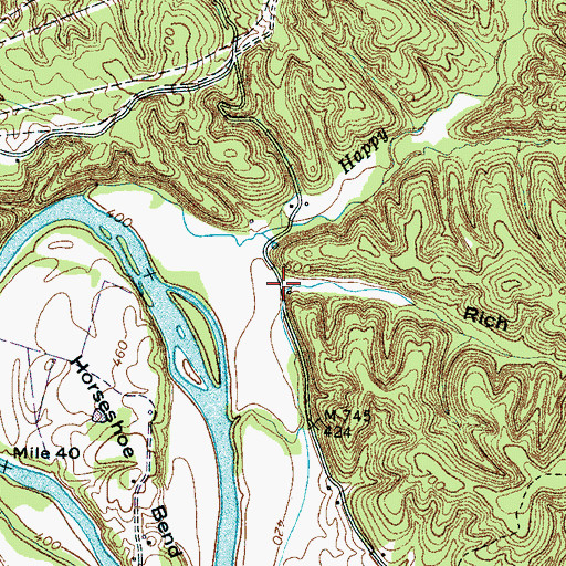 Topographic Map of Rich Hollow, TN