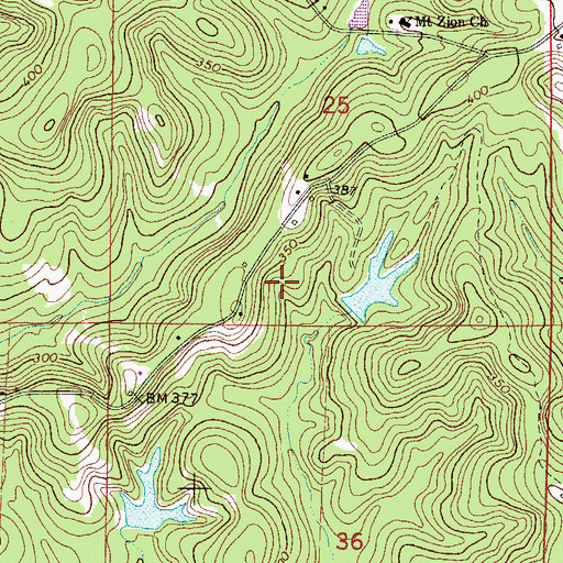 Topographic Map of Chapman Lake, AL