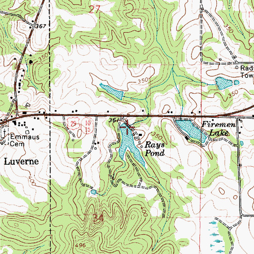 Topographic Map of Rays Pond Dam, AL