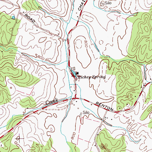 Topographic Map of Richey Spring, TN