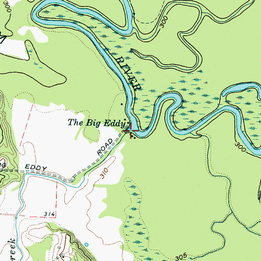 Topographic Map of Richland Creek, TN