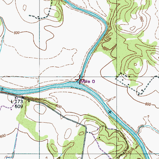 Topographic Map of Richland Creek, TN