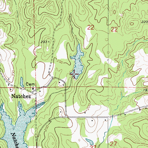 Topographic Map of Stallworths Black Pond Dam, AL