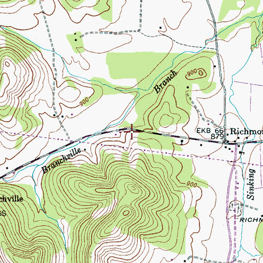 Topographic Map of Richmond School, TN