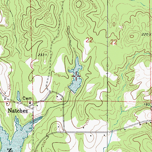Topographic Map of Stallworths Black Pond, AL