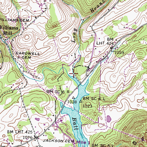 Topographic Map of Riddle Hollow, TN