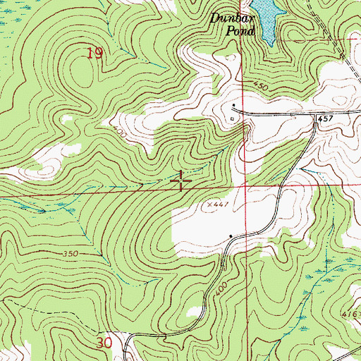 Topographic Map of Murphree Lake Dam, AL
