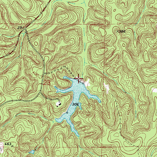 Topographic Map of W D Harrigan Dam, AL