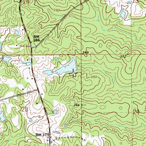 Topographic Map of W O Blackmon Dam, AL