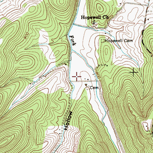 Topographic Map of Rile Hill Hollow, TN