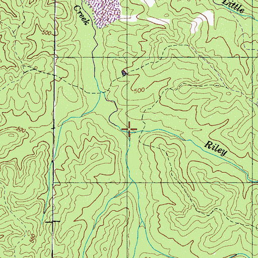 Topographic Map of Riley Branch, TN