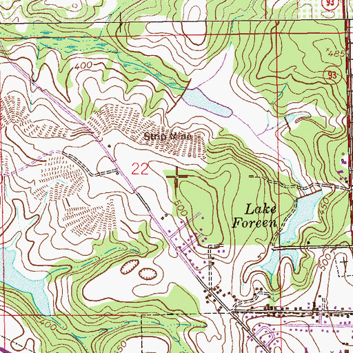 Topographic Map of Walter Bass Pond, AL