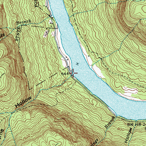Topographic Map of Ritchie Hollow, TN