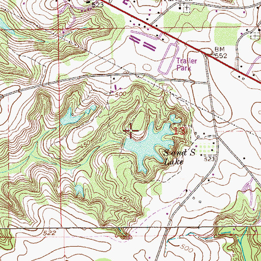 Topographic Map of S and S Pond Dam, AL